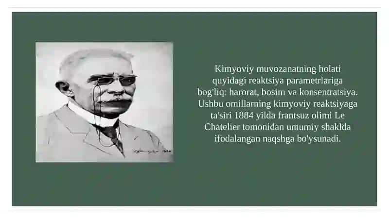 Kimyoviy muvozanat va uning siljishi 3