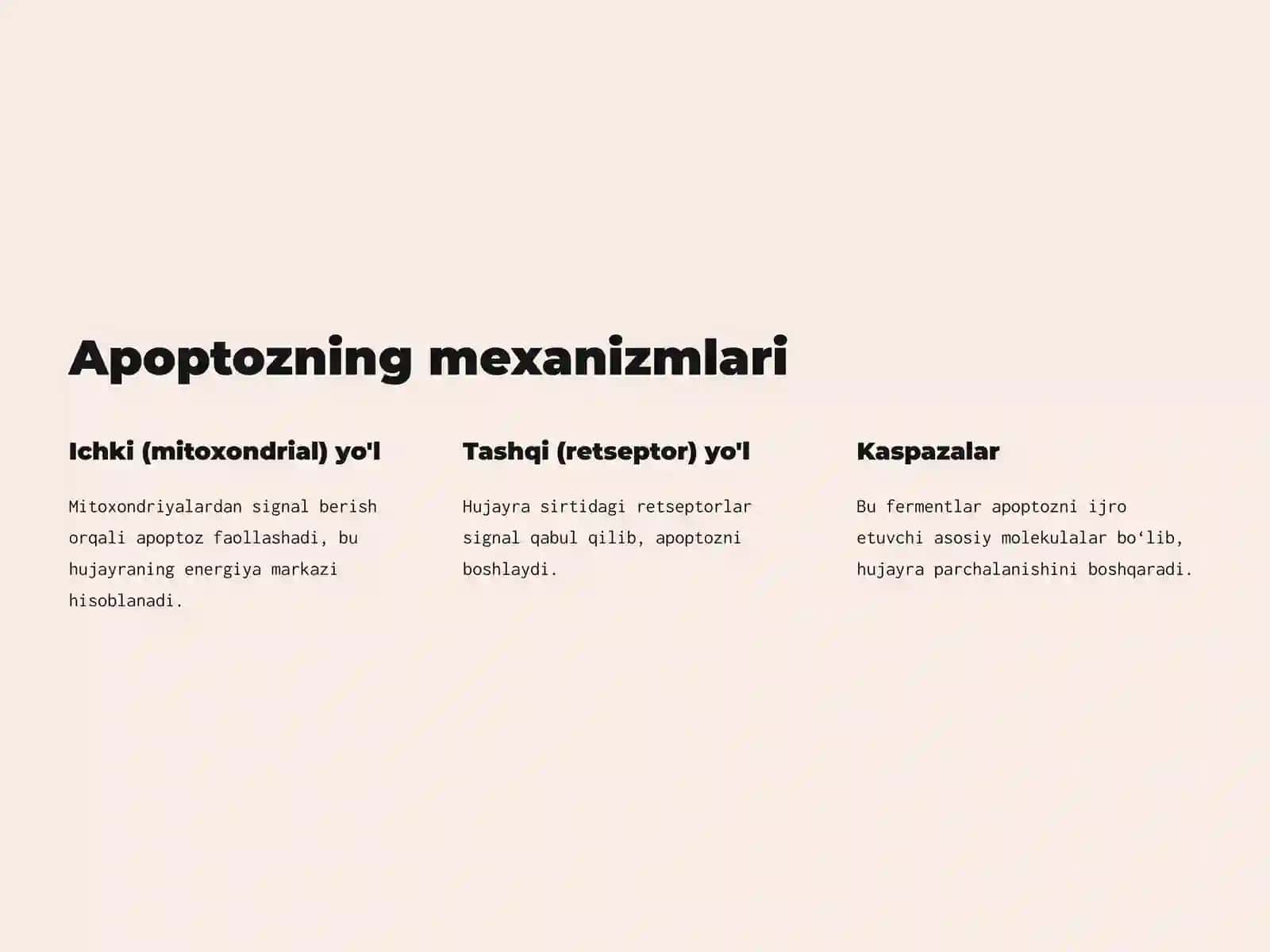 Hujayra apoptozi va uning biologik ahamiyati 3