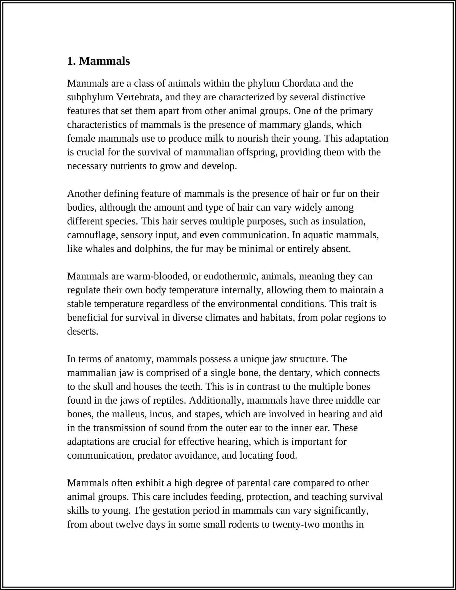 Mammals 3