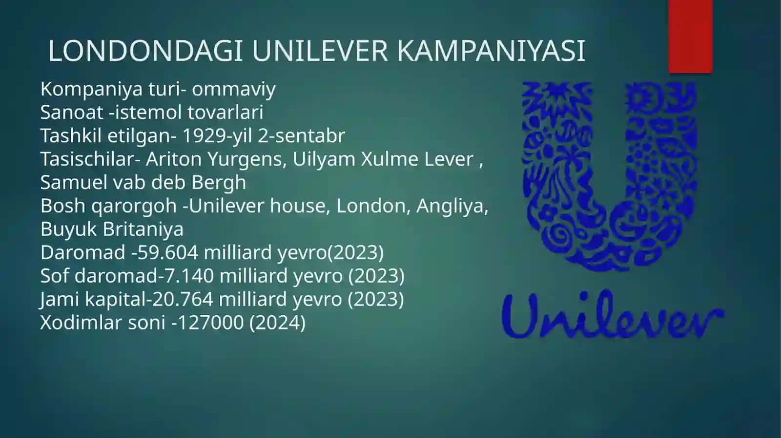 UNILEVER KOMPANIYASI 3
