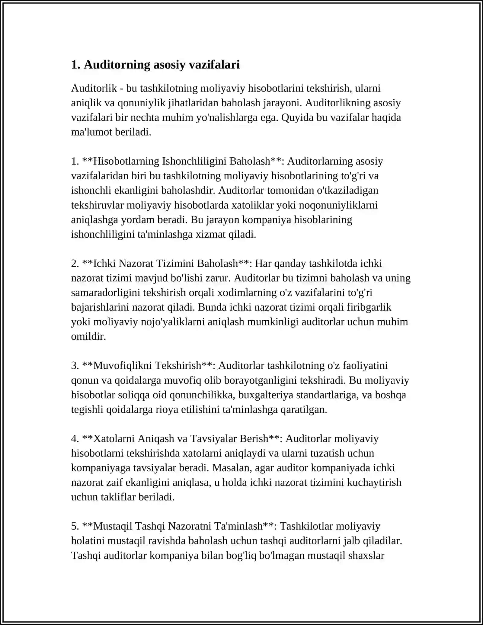 AUDITOR VA UNING YORDAMCHISINING VAZIFALARI 3