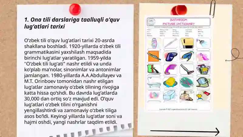 Ona tili darslari uchun oʻquv lugʻatlari 3