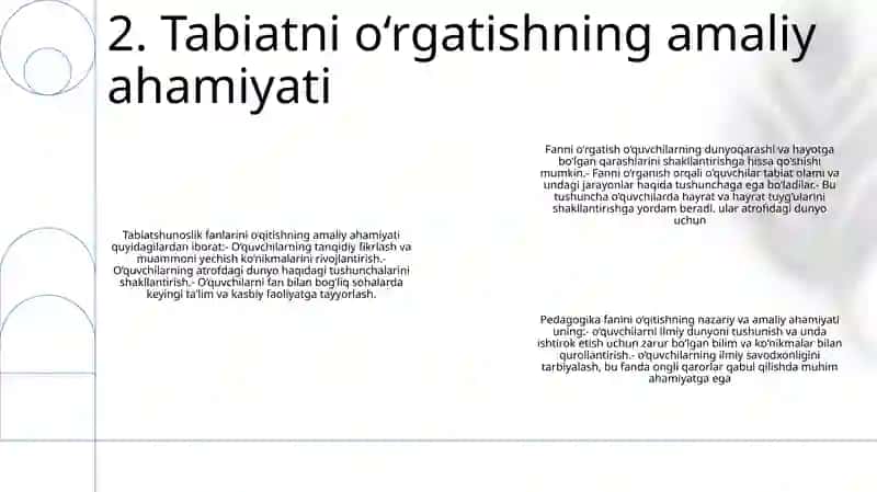 Falsafaning Fan Va Dunyoqarashiga Doir Mohiyati BoʻLgʻUsi Pedagoklarda Fanni OʻQitilishining Nazariy-Amaliy Ahamiyati 3