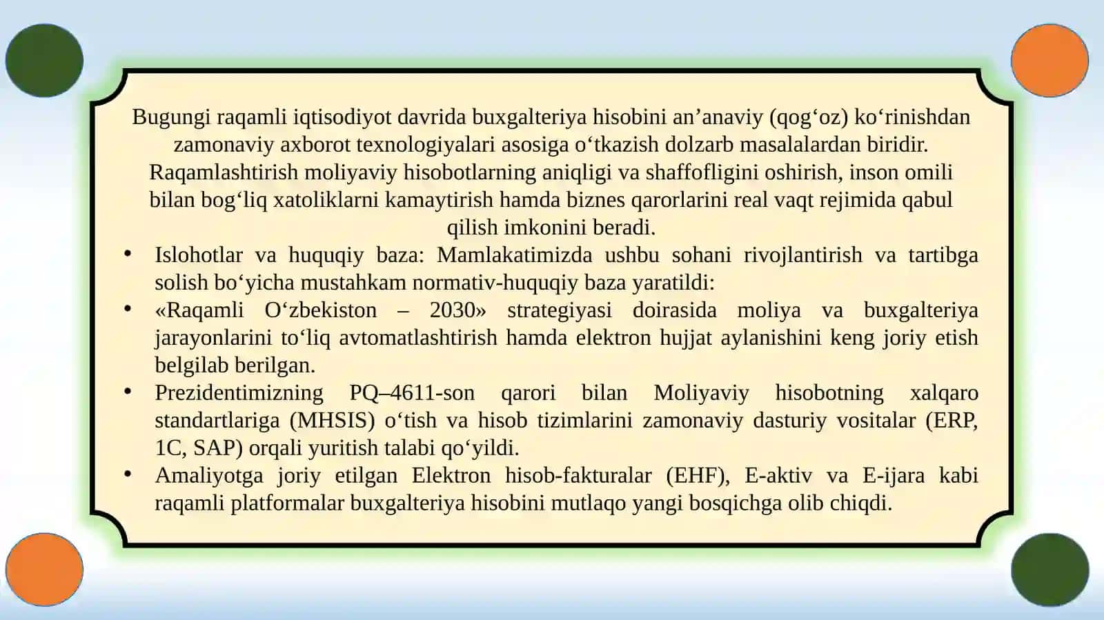 Buxgalteriya hisobini raqamlashtirishning zamonaviy tendensiyalari 3