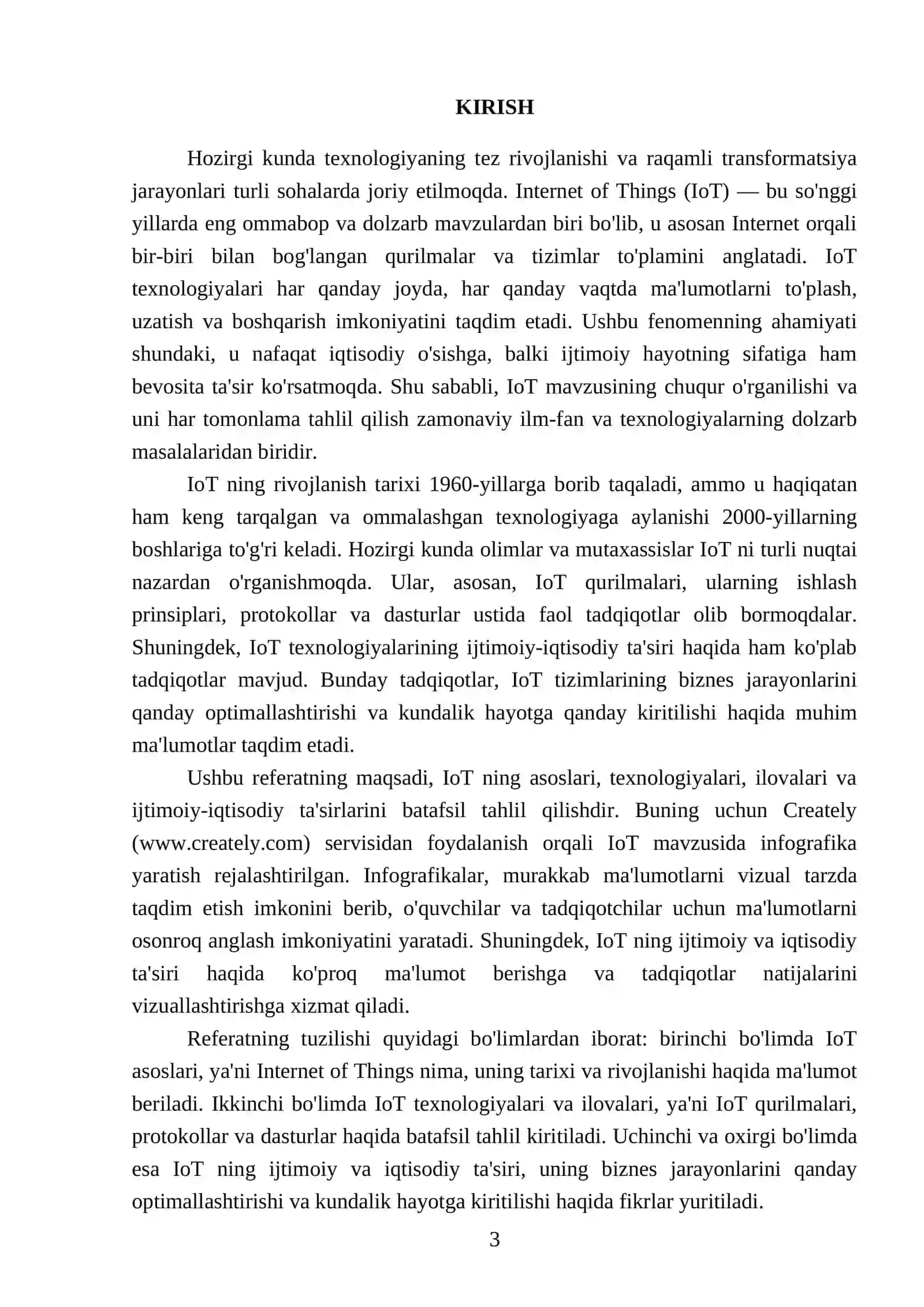 Creately (www.creately.com) servisi bilan tanishish. IoT (Internet of Things) mavzusida infografika yaratish 3