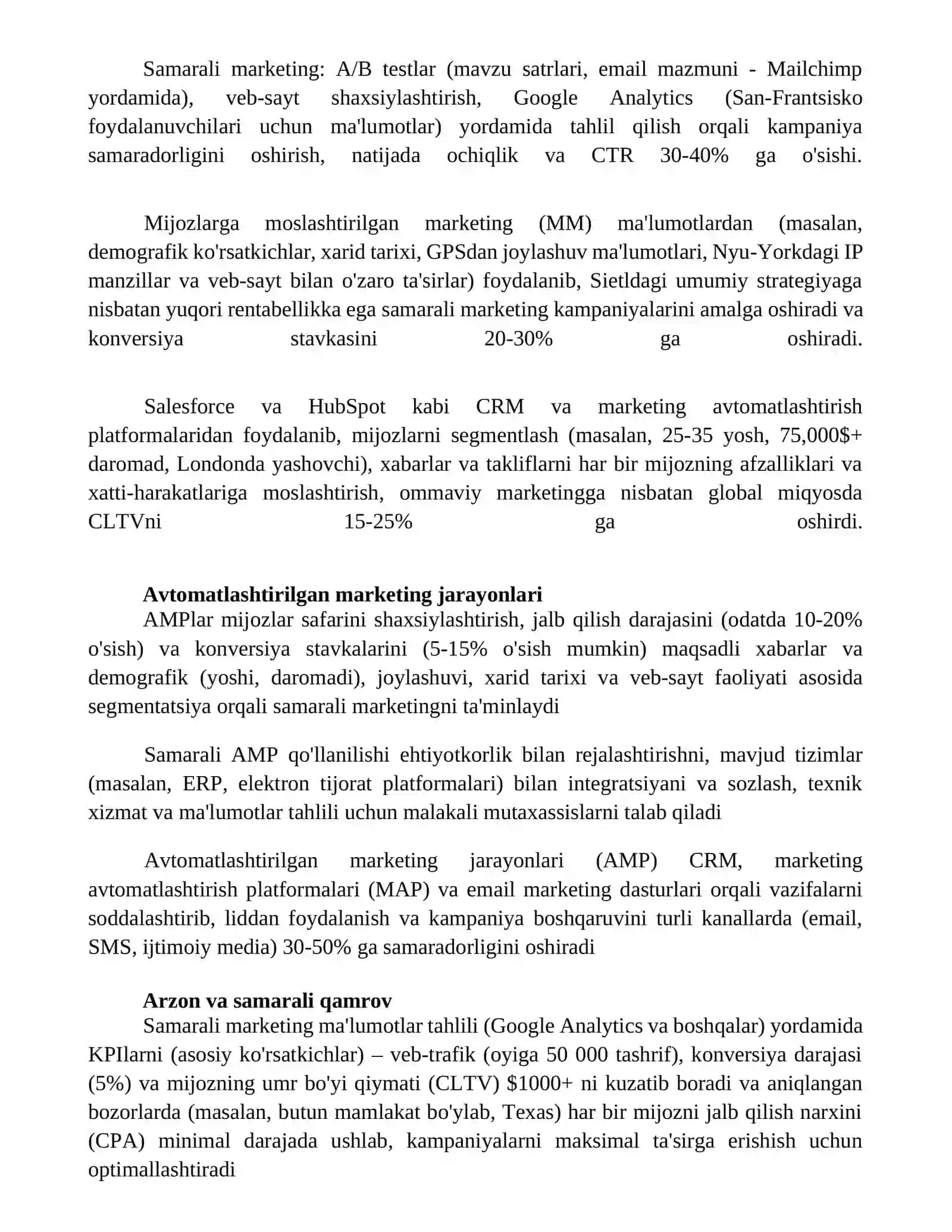 Samarali marketing ma'lumotlarga asoslangan qarorlarga bog'liq 3