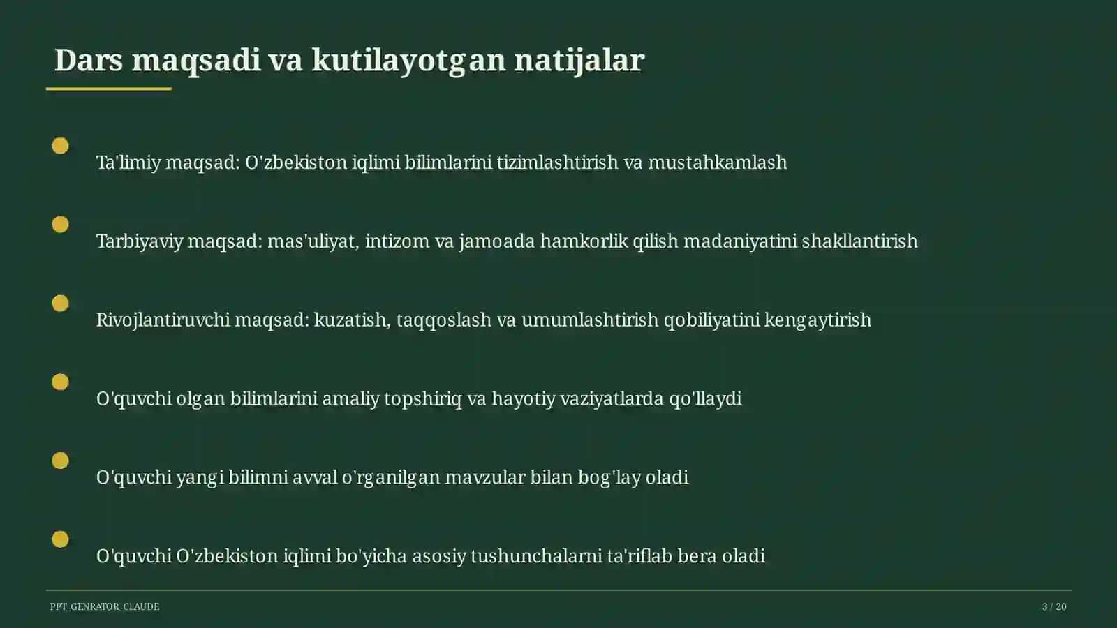 O'zbekiston iqlimi (8-sinf) 3