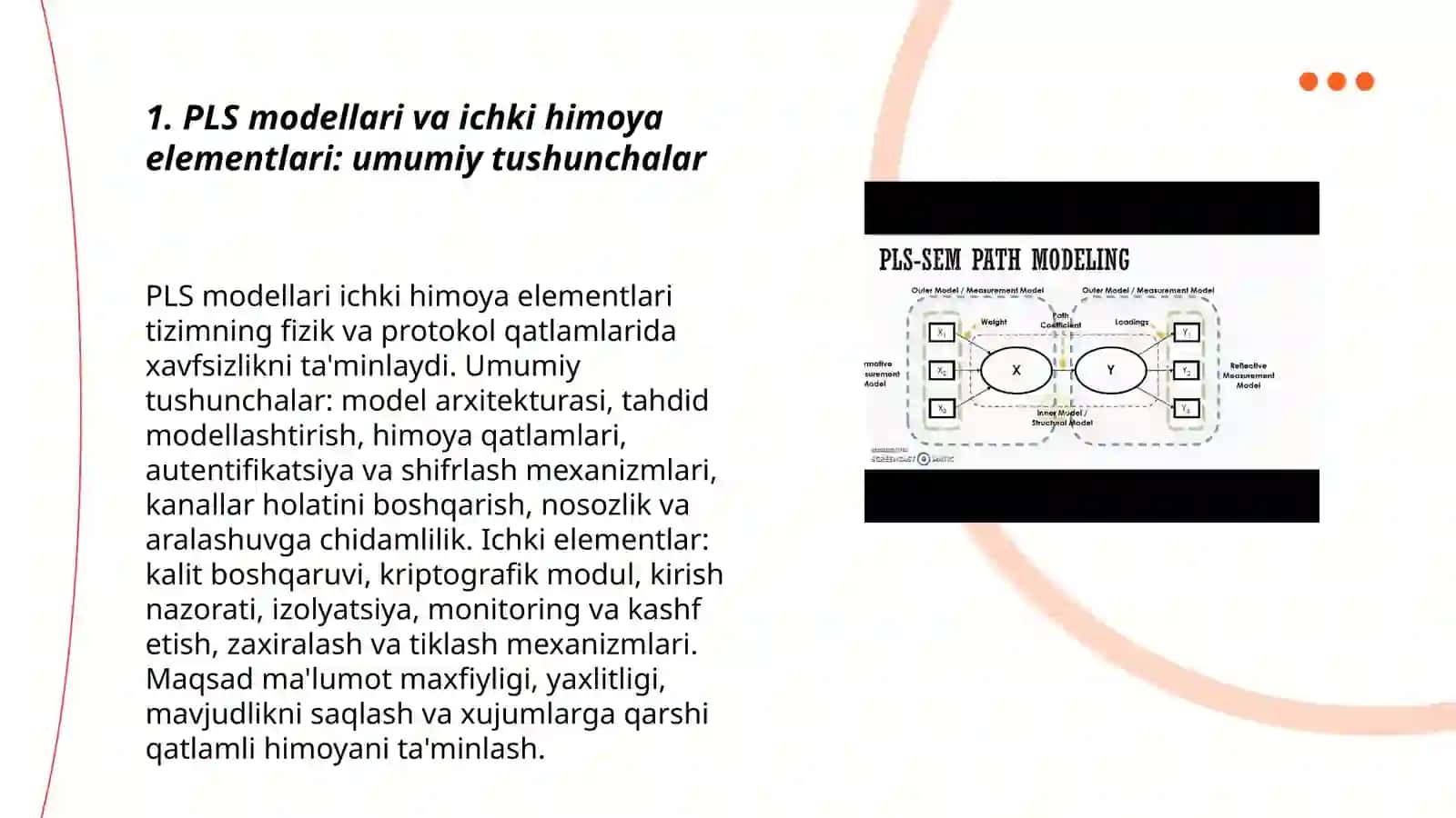 PLS modellari va ichki himoya elementlari 3