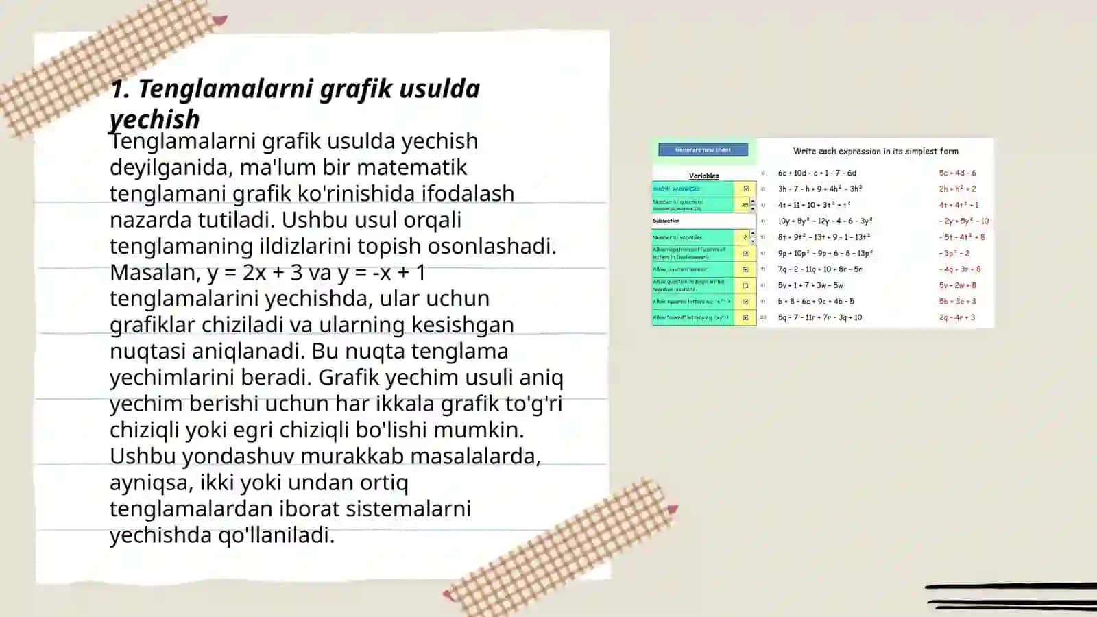 3-sinf matematika fanidagi tenglamalarni yechish uchun kreativ topshiriqlar ustida ishlash metodikasi 3