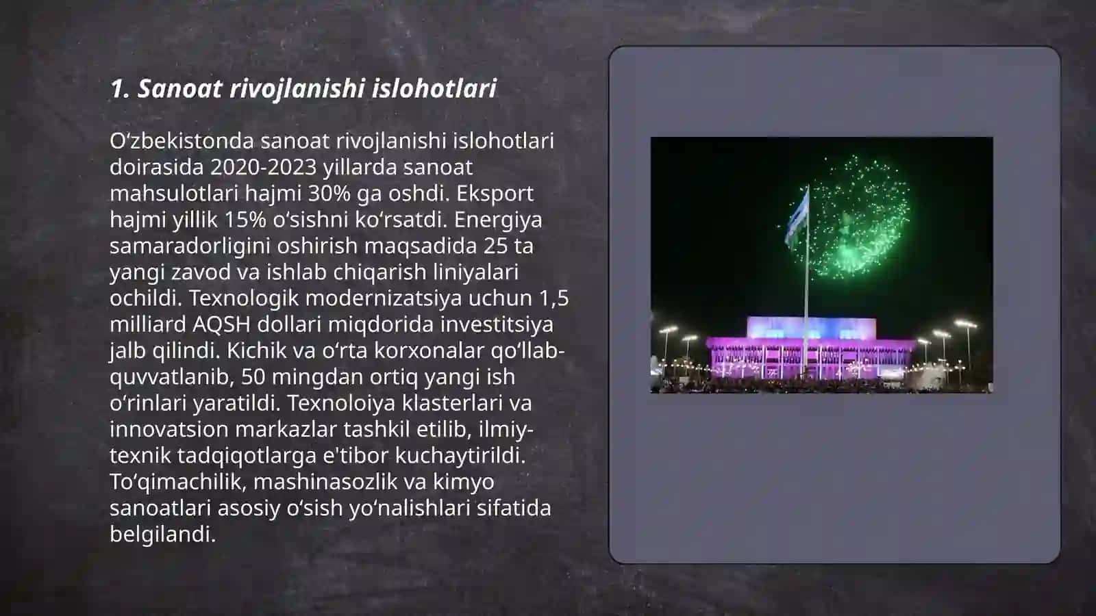 Sanoat rivojlanishi islohotlari 3