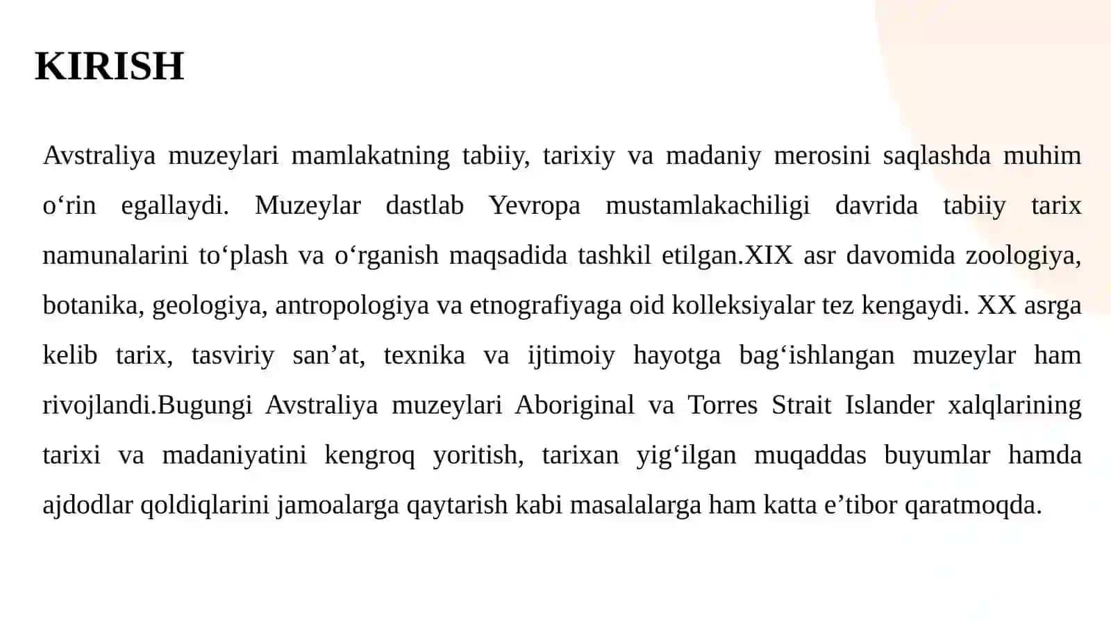 YANGI DAVRDA AVSTRALIYA MUZEYLARI 3