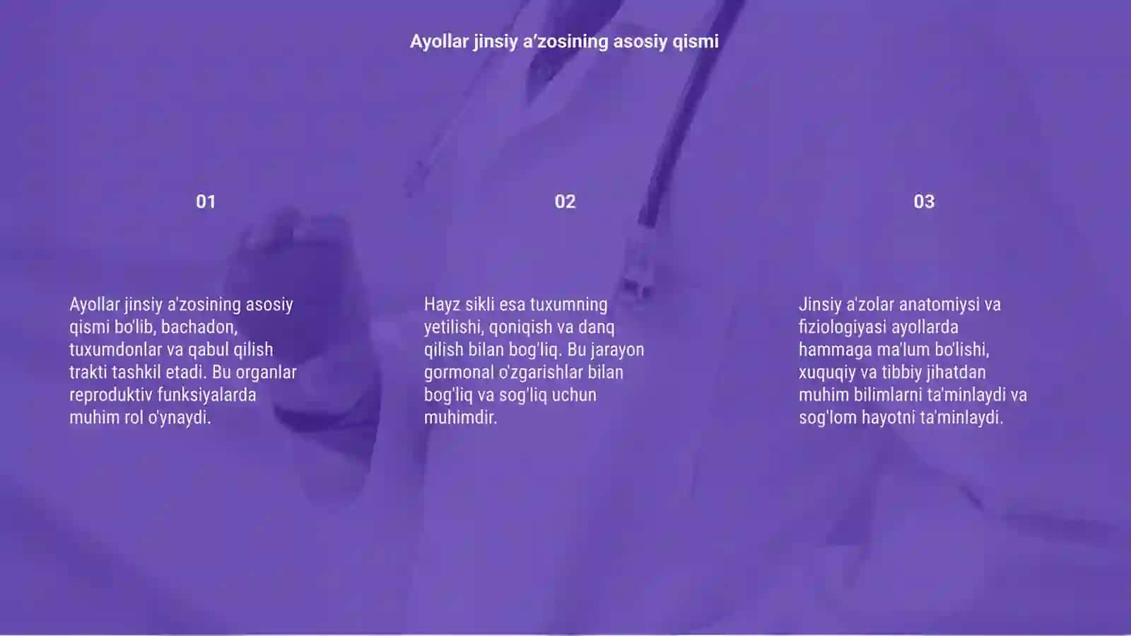 Ayollar jinsiy aʼzosining anatomiyasi va fiziologiyasi 3