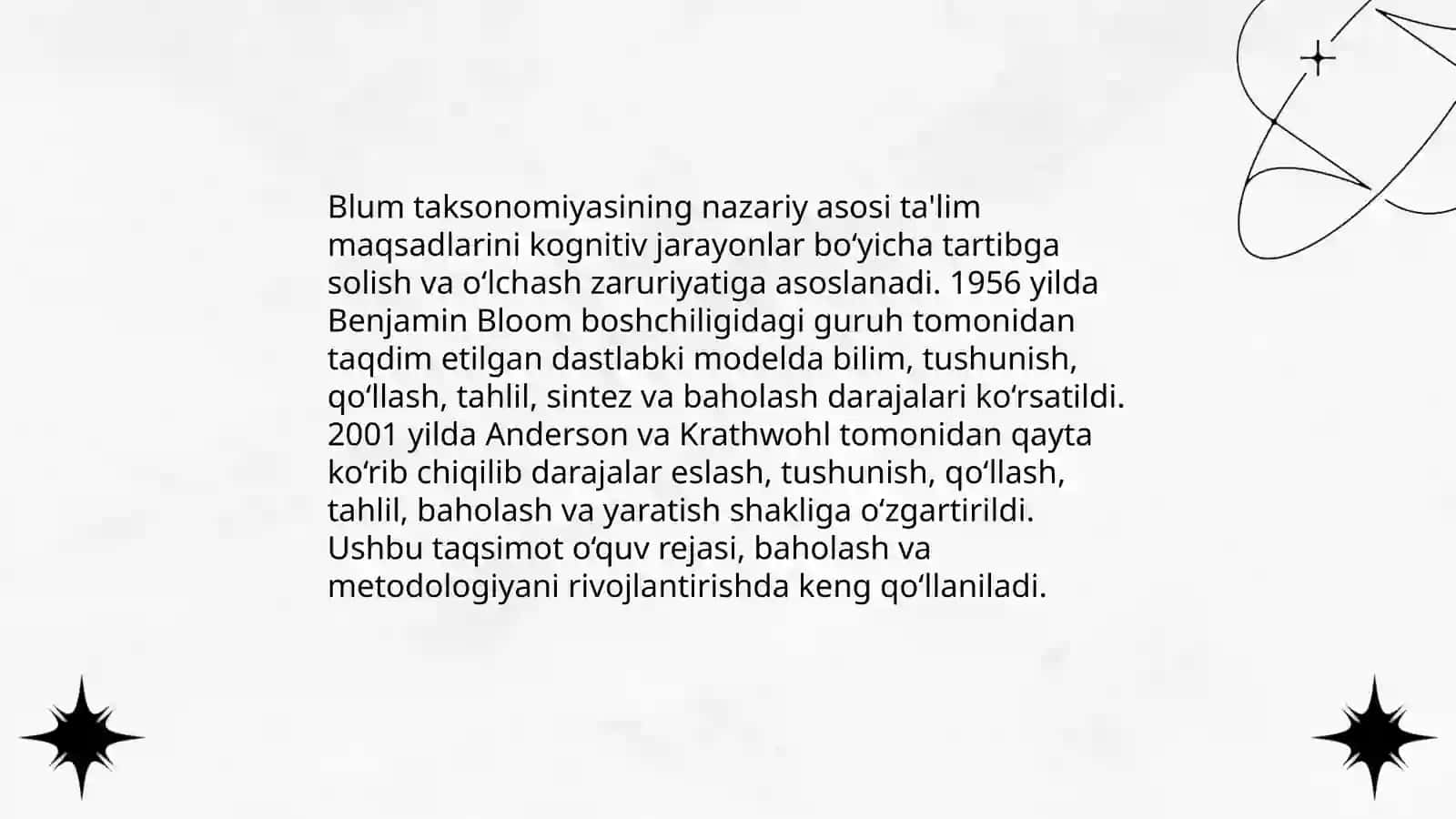 Blum taksonomiyasi va uning adabiyotni oʻrganishdagi ahamiyati 3