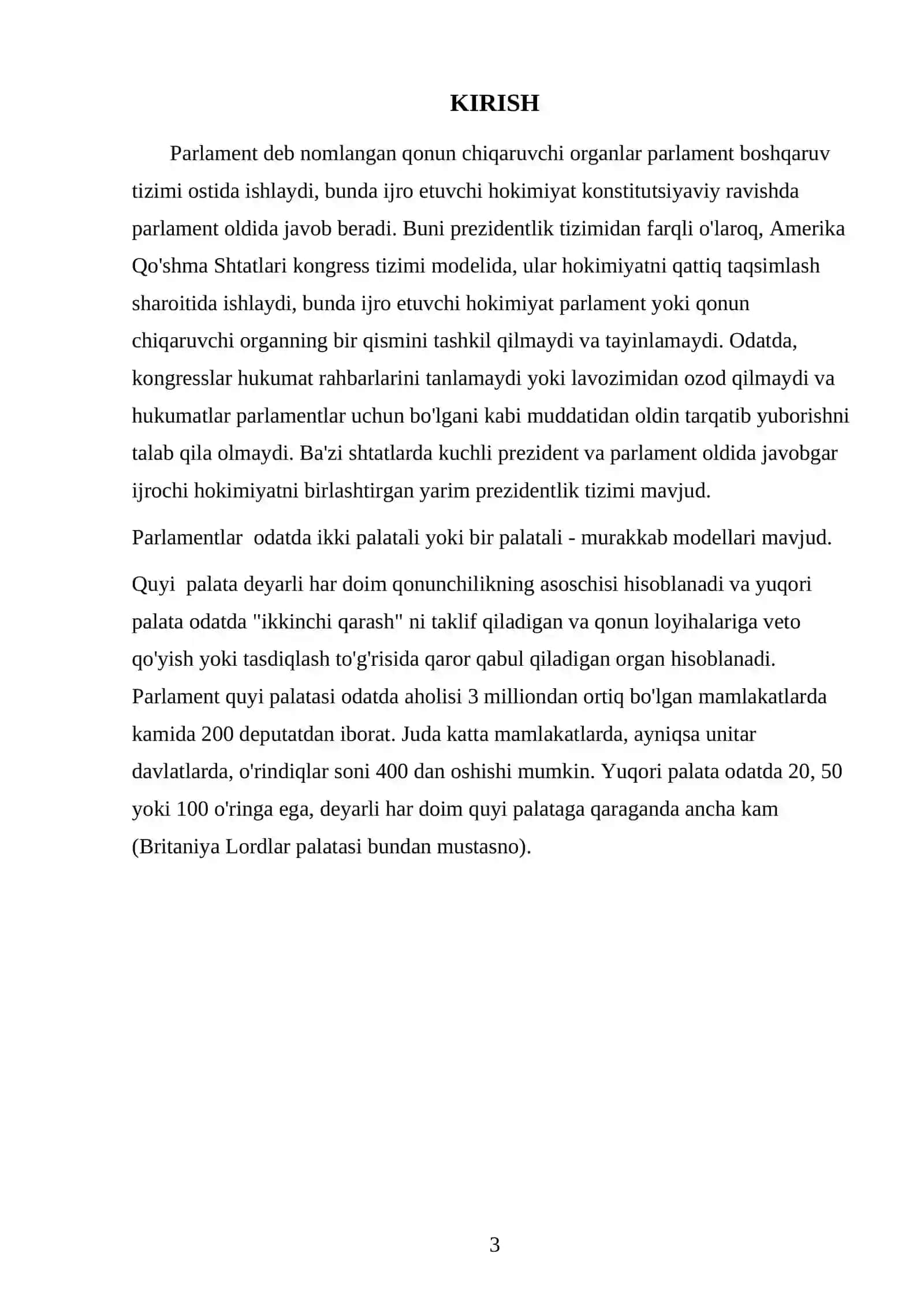 Parlament madaniyati va qonunlarni qabul qilish 3