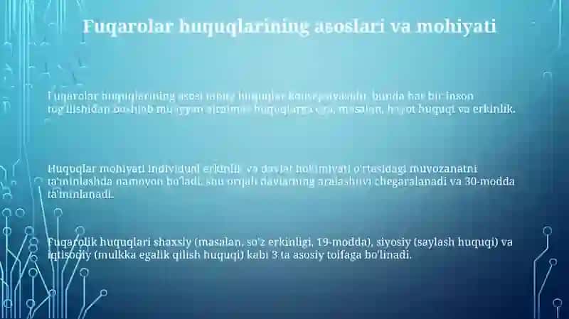 Fuqarolar huquqlarining asoslari vauning davri 3