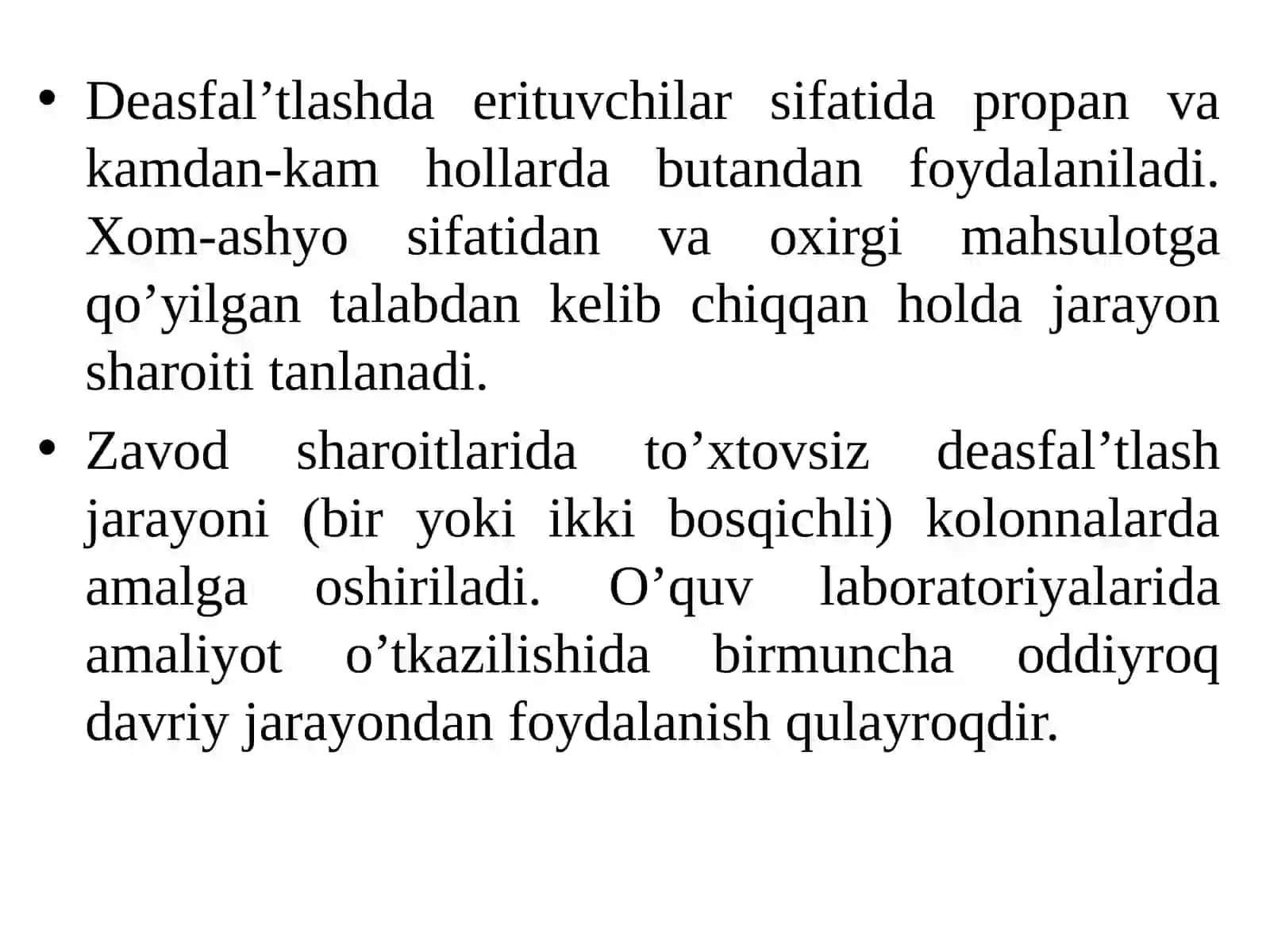 LABORATORIYA ishi-№7 NEFT FRAKSIYALARINI TANLAB ERITUVCHILAR BILAN AJRATISH VA TOZALASH 3