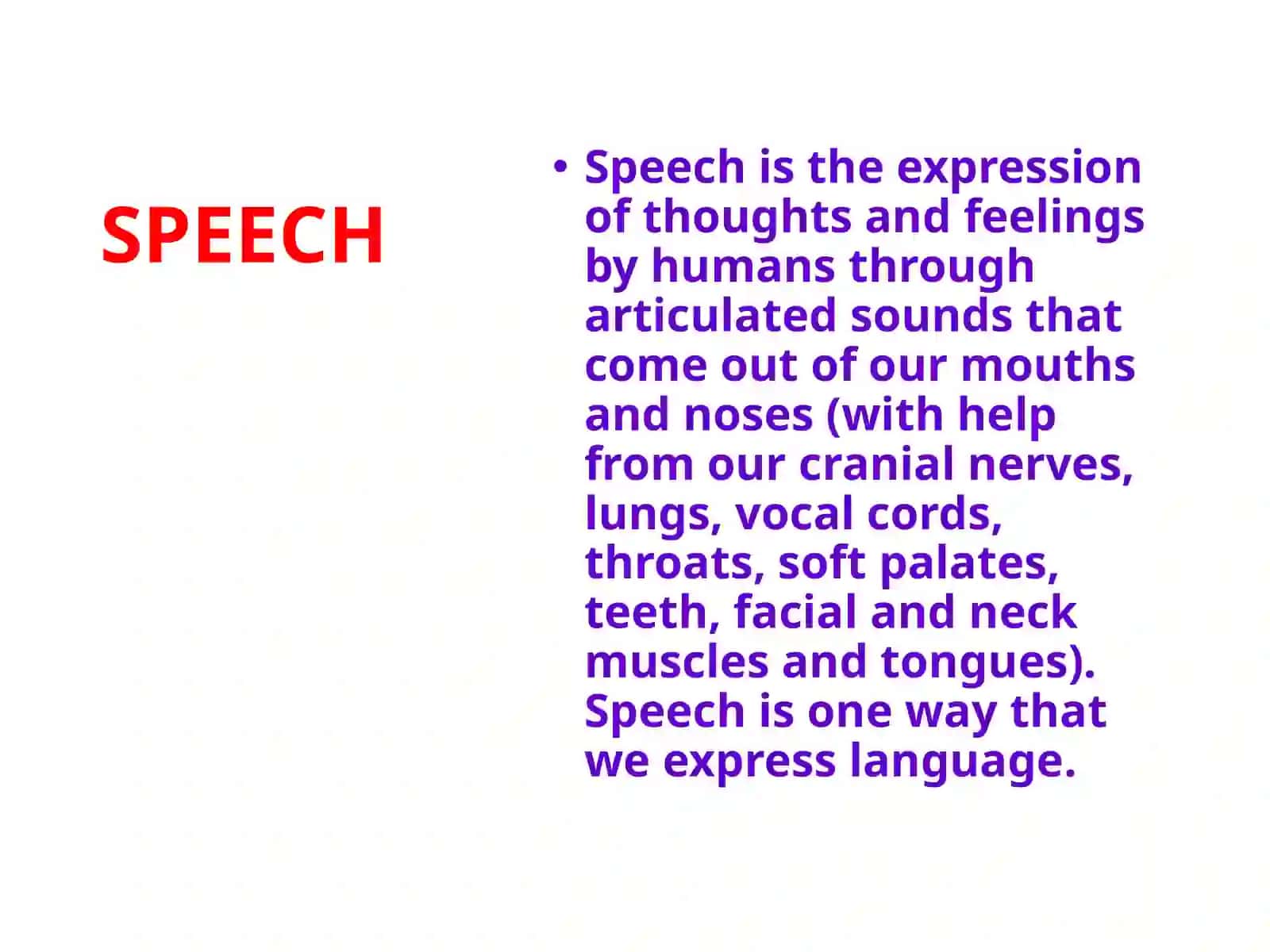 DIFFERENCES BETWEEN SPEECH AND LANGUAGE 3