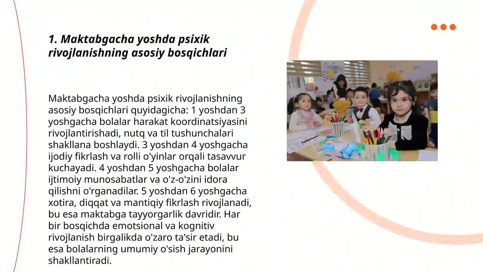 Maktabgacha yosh davrida psixik rivojlanish va õziga xosligi 3