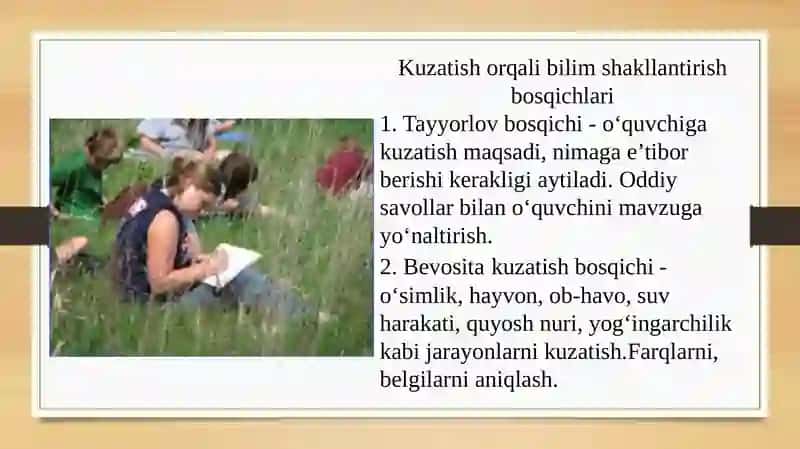 Boshlang'ich ta'limda tabiiy fanlari darslarida kuzatish orqali yangi bilimlarni shakllantirish 3