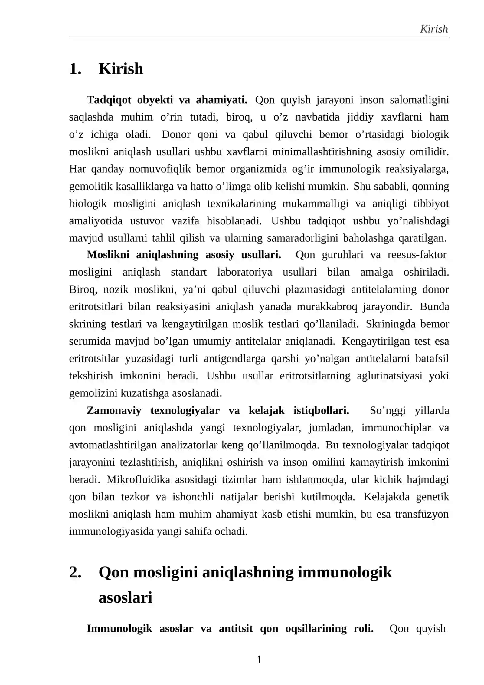 Qonning biologik mosligini aniqlash texnikasi 3