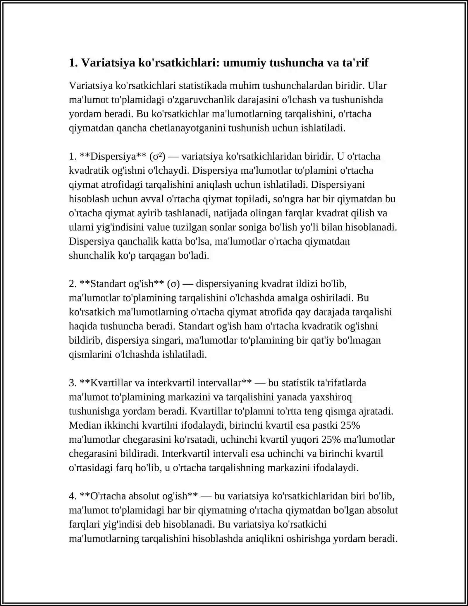 VARIATSIYA KORSATKICHLARI 3