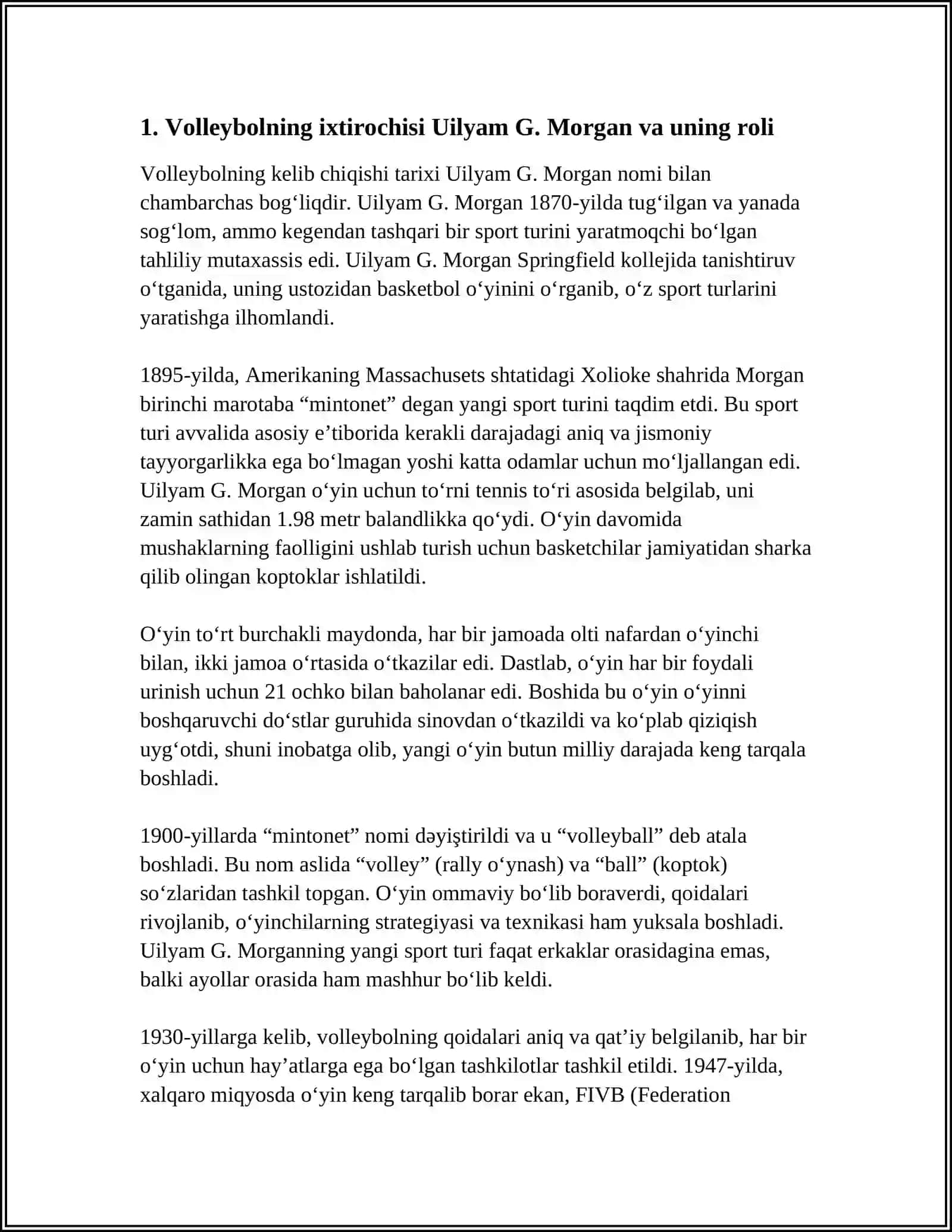 VOLLEYBOLNING KELIB CHIQISH TARIXI 3