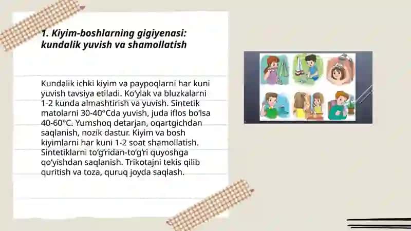 Kiyim-boshlar va oyoq kiyimlar gigiyenasi 3