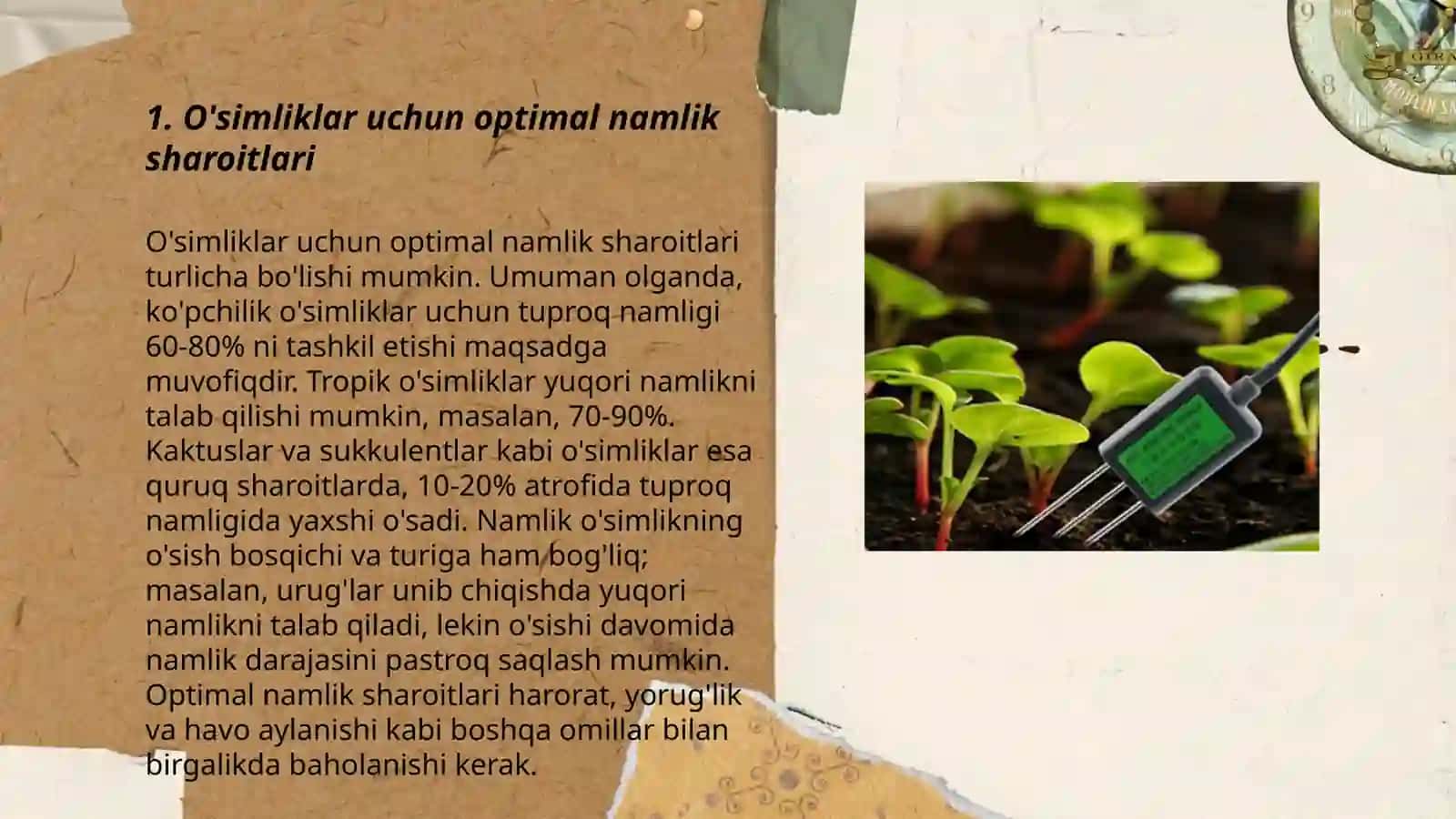 O'simliklarni optimal namlik bilan ta'minlanishi 3