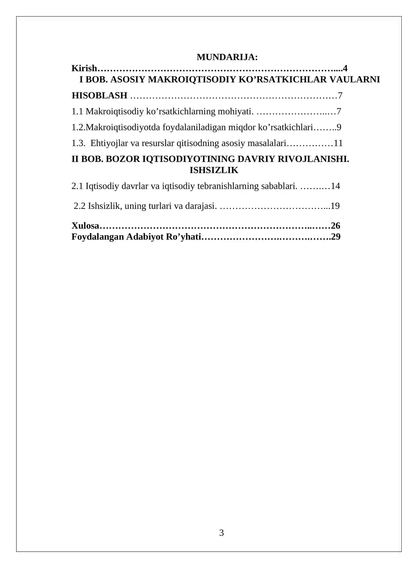 Makroiqtisodiyot uning maqsadlari va vazifalari 3