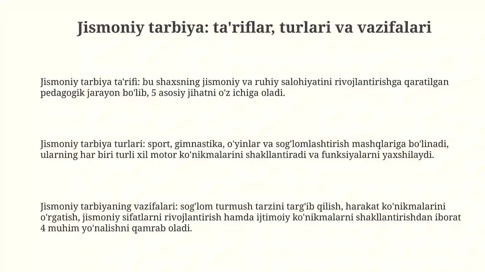 Jismoniy madaniyatning jamiyatdagi vazifalari va shakllari 3