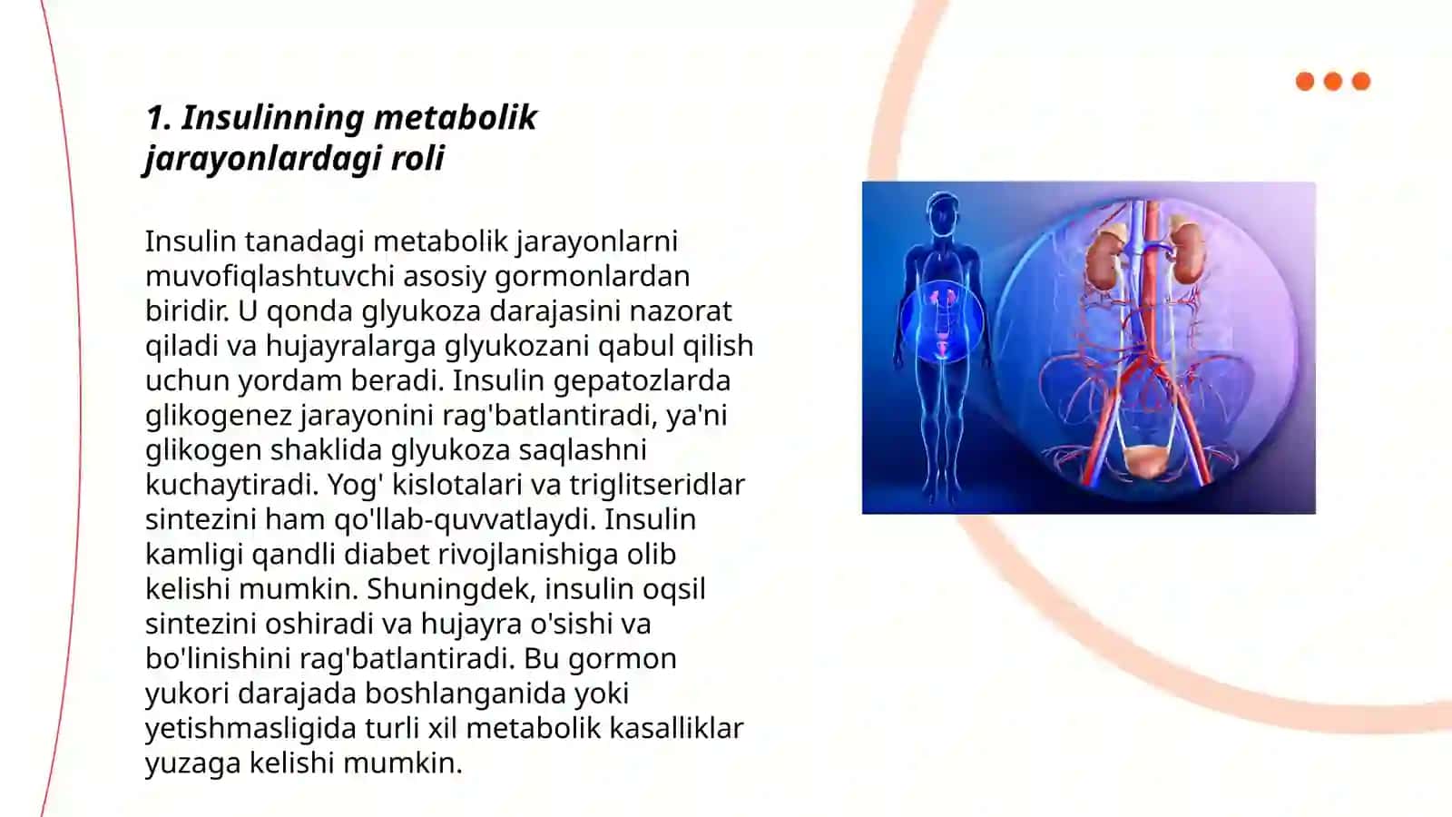 Insulin va Glyukogonning Metabolik Jarayonlardagi Roli 3