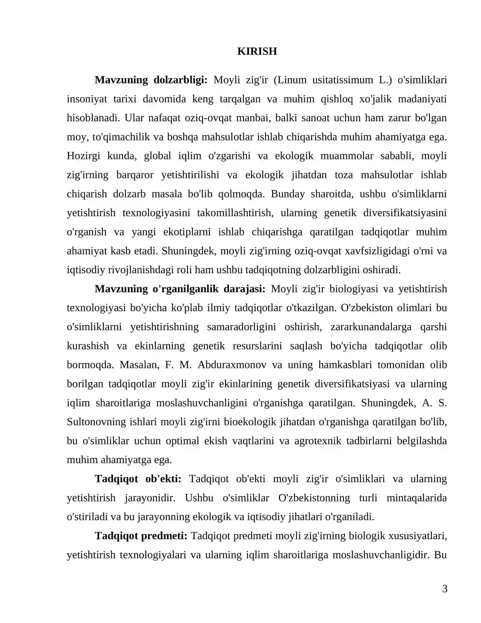 Moyli zig'ir biologiyasi va yetishtirish texnologiyasi 3
