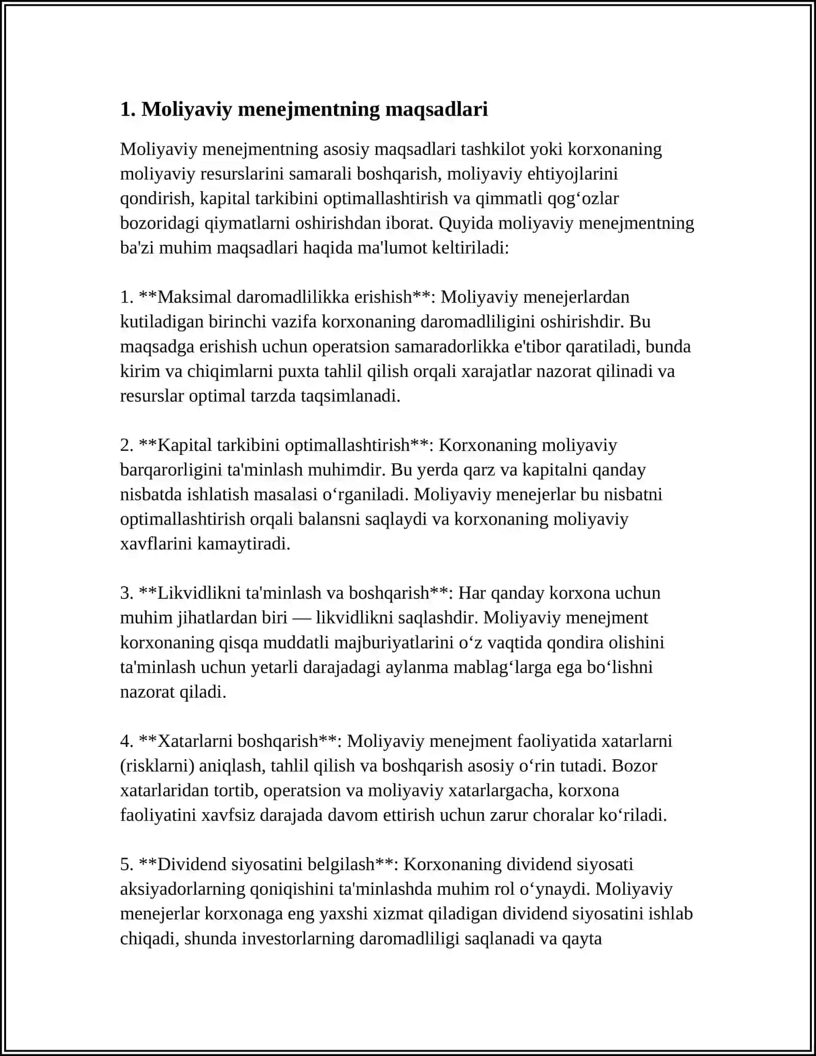 Moliyaviy menejmentning mexanizmi va funktsiyalari 3