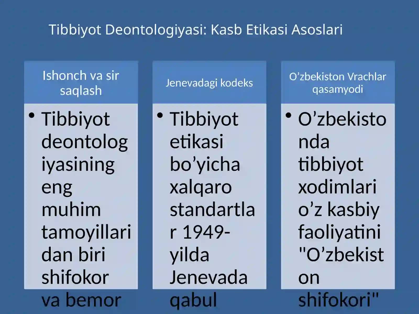 Tibbiyot Deontologiyasi Asoslari 3