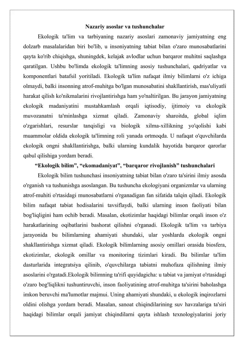 Ekologiyaga oid bilimlarning shakllanishi 3