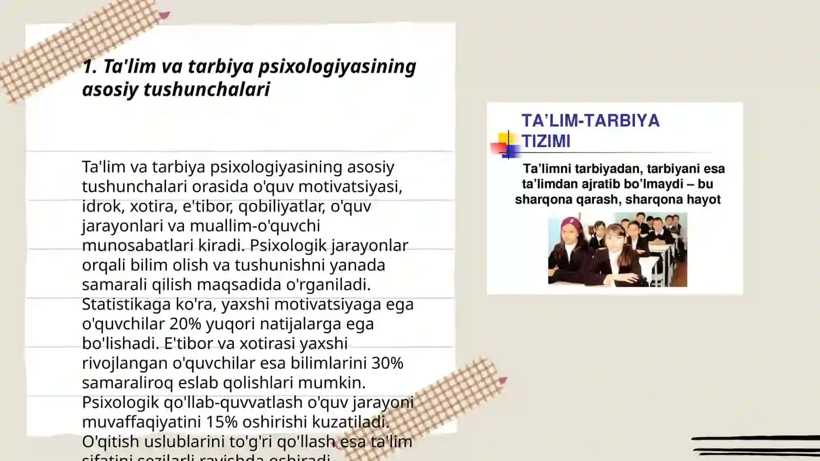 Ta'lim va tarbiya psixologiyasi 3