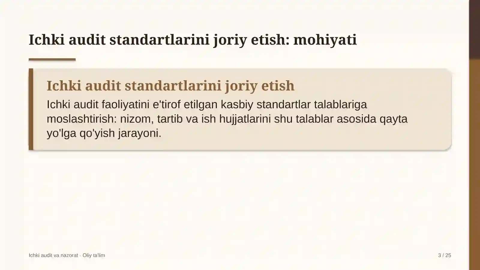 moliya sohasida ichki audit standartlarini joriy etish 6570 3