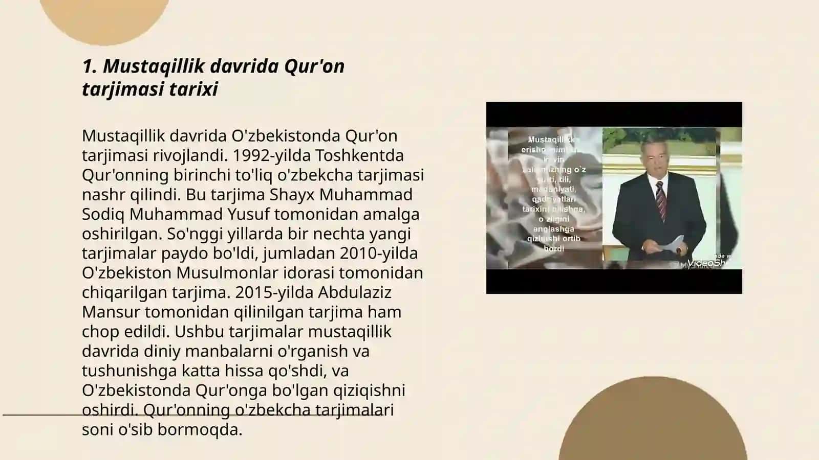 Mustaqillik yillarida Qur'onning o'zbek tiliga tarjima qilinishi va tafsirlari 3