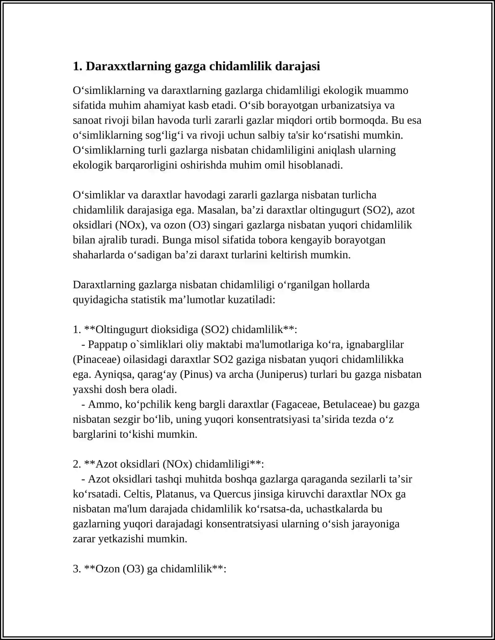 DARAXTLAR VA BUTALARNING GAZGA CHIDAMLILIGI 3