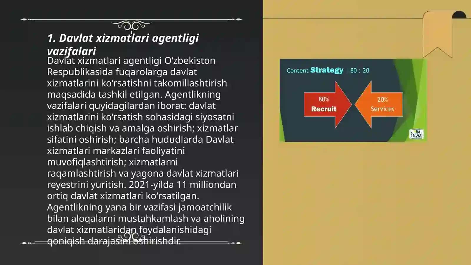 Davlat xizmatlari agentligi vazifalari 3