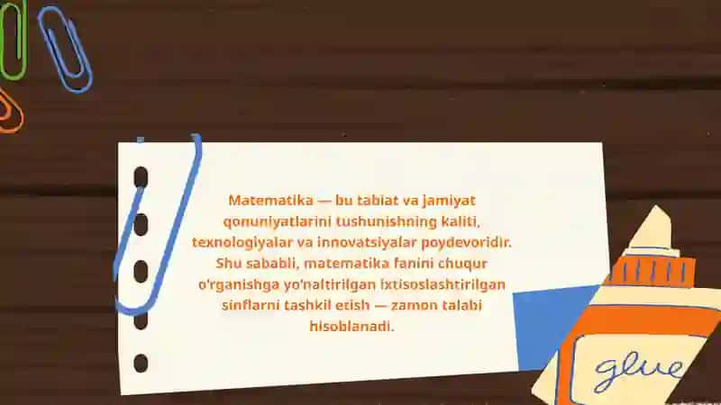 Matematikaga ixtisoslashtirilgan sinflarda o`qitishni tashkil etish 3