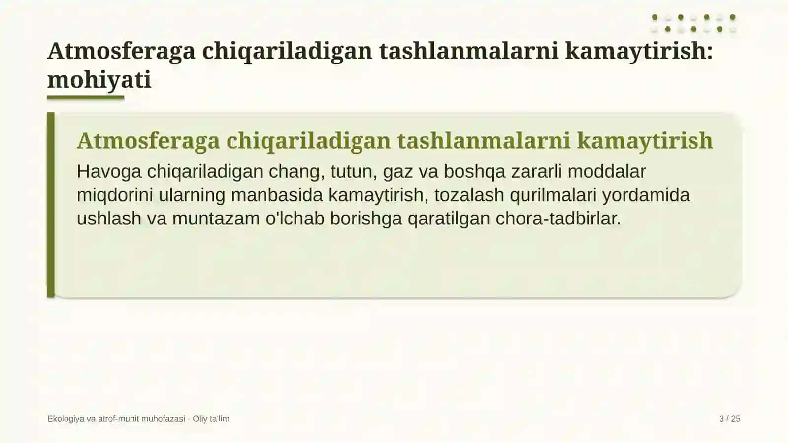 nevrologiya bo'limlarida atmosferaga chiqariladigan tashlanmalarni kamaytirish 5938 3