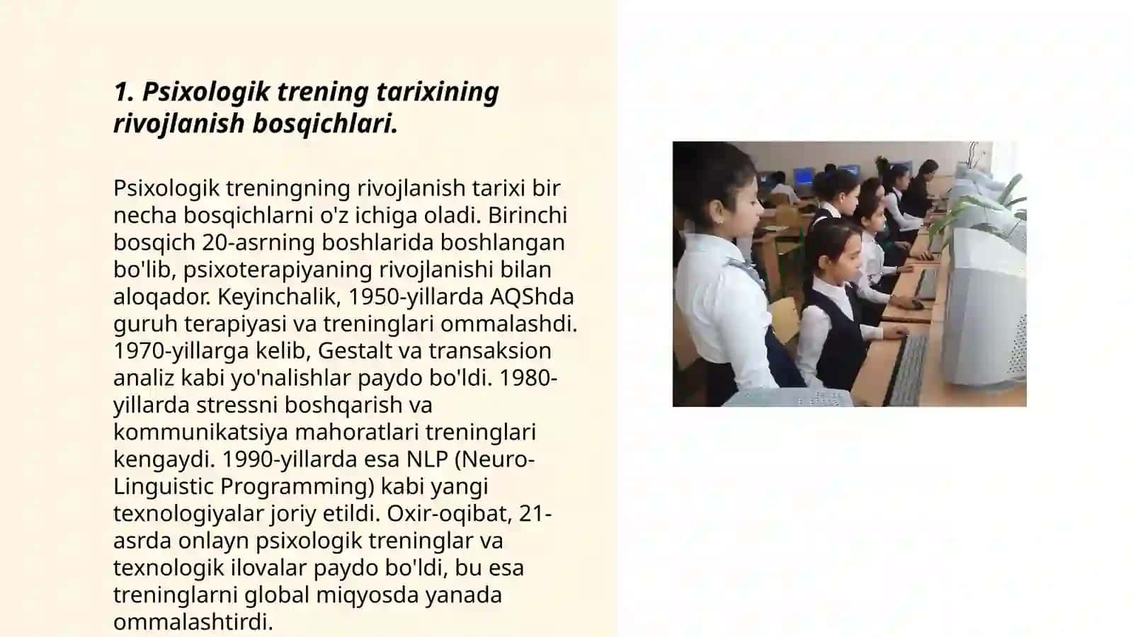 Psixologik treninglar tarixi va guruhiy terapeyaning tashkiliy-uslubiy jihatlari 3