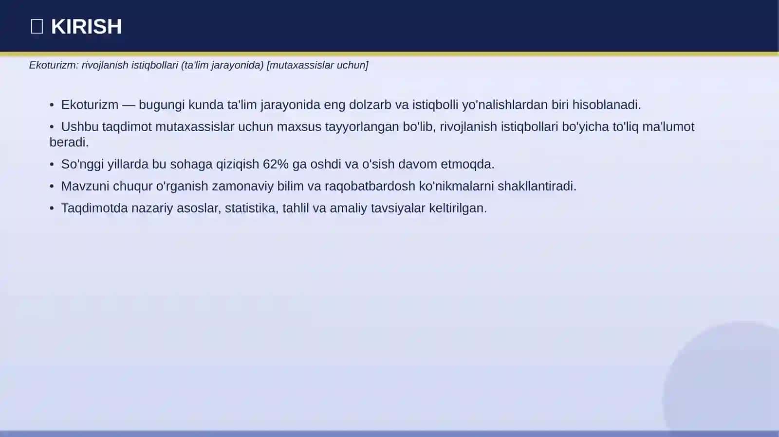 Ekoturizm: rivojlanish istiqbollari (ta'lim jarayonida) [mutaxassislar uchun] 3