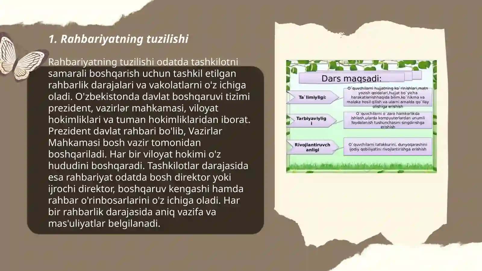 Rahbariyatning tuzilishi 3
