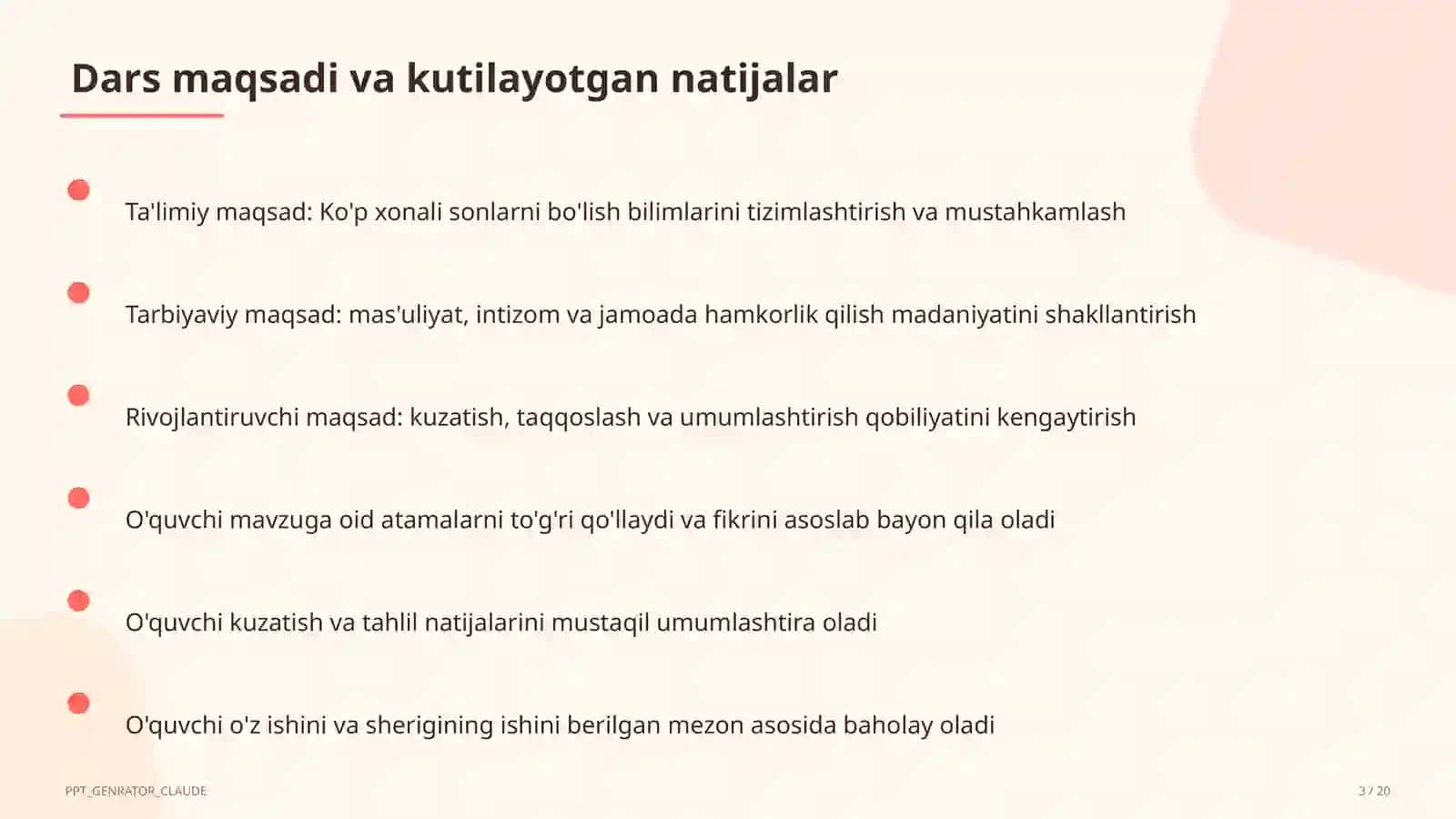 Ko'p xonali sonlarni bo'lish (4-sinf) 3