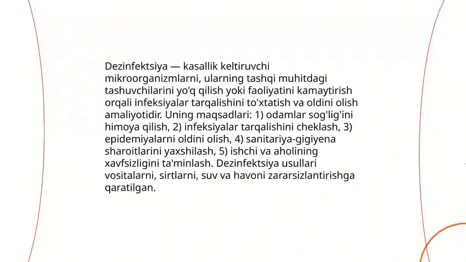 Dezinfektsiya, aholi orasida dezinfektsiya usullarini orgatish 3
