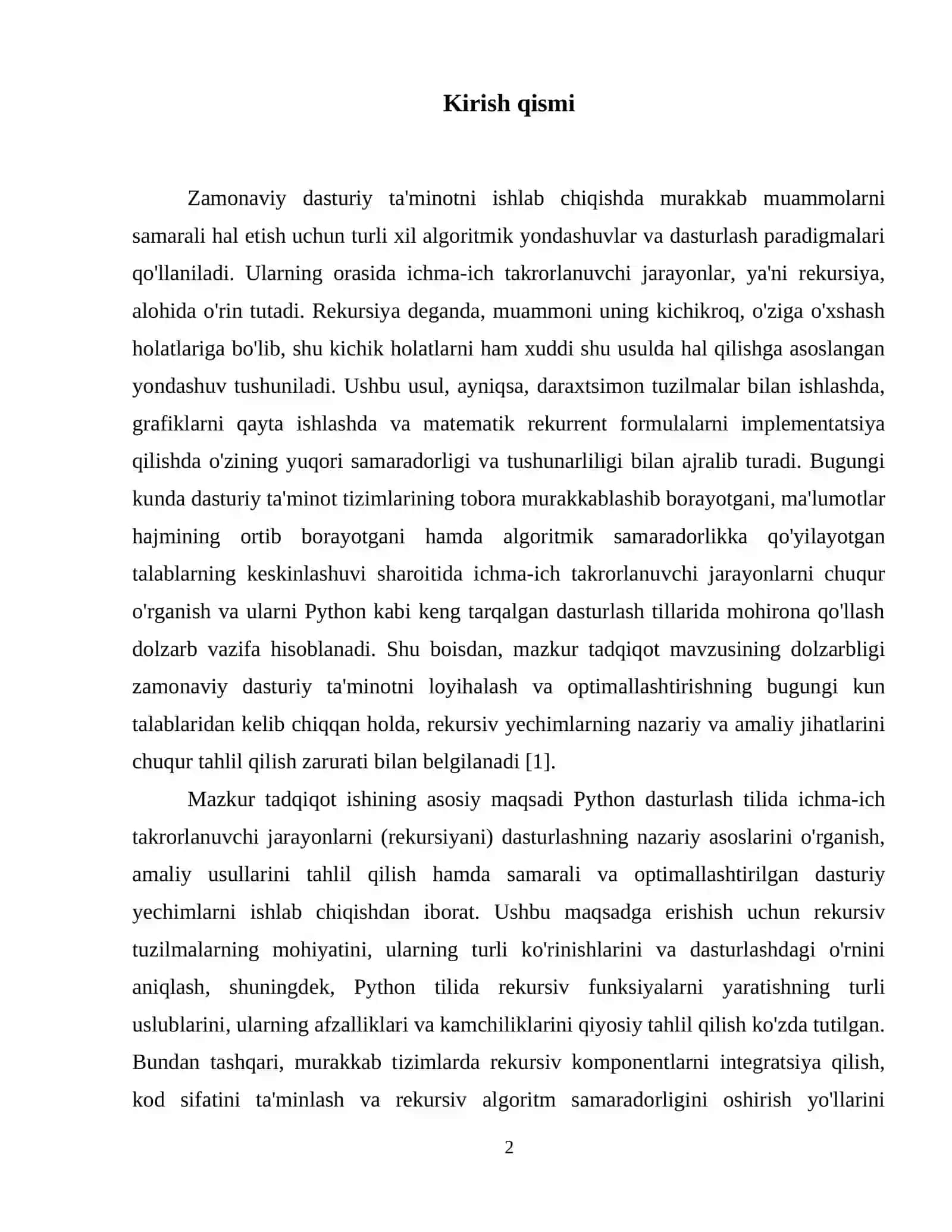 Python dasturlash tilida ichma-ich takrorlanuvchi jarayonlarni dasturlash 3