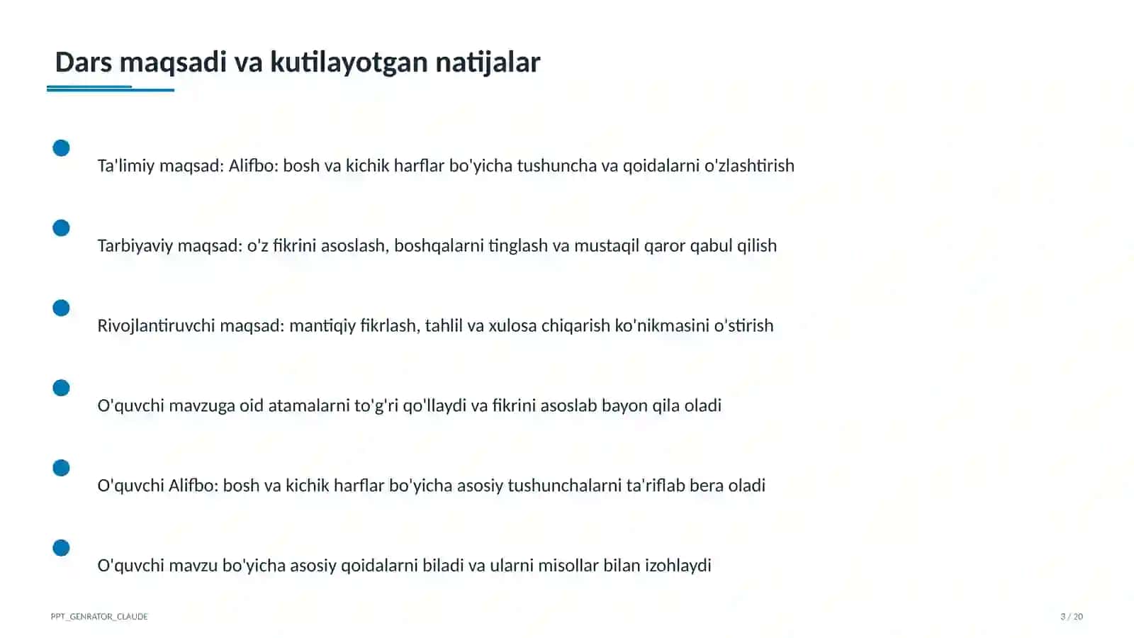 Alifbo: bosh va kichik harflar (1-sinf) 3