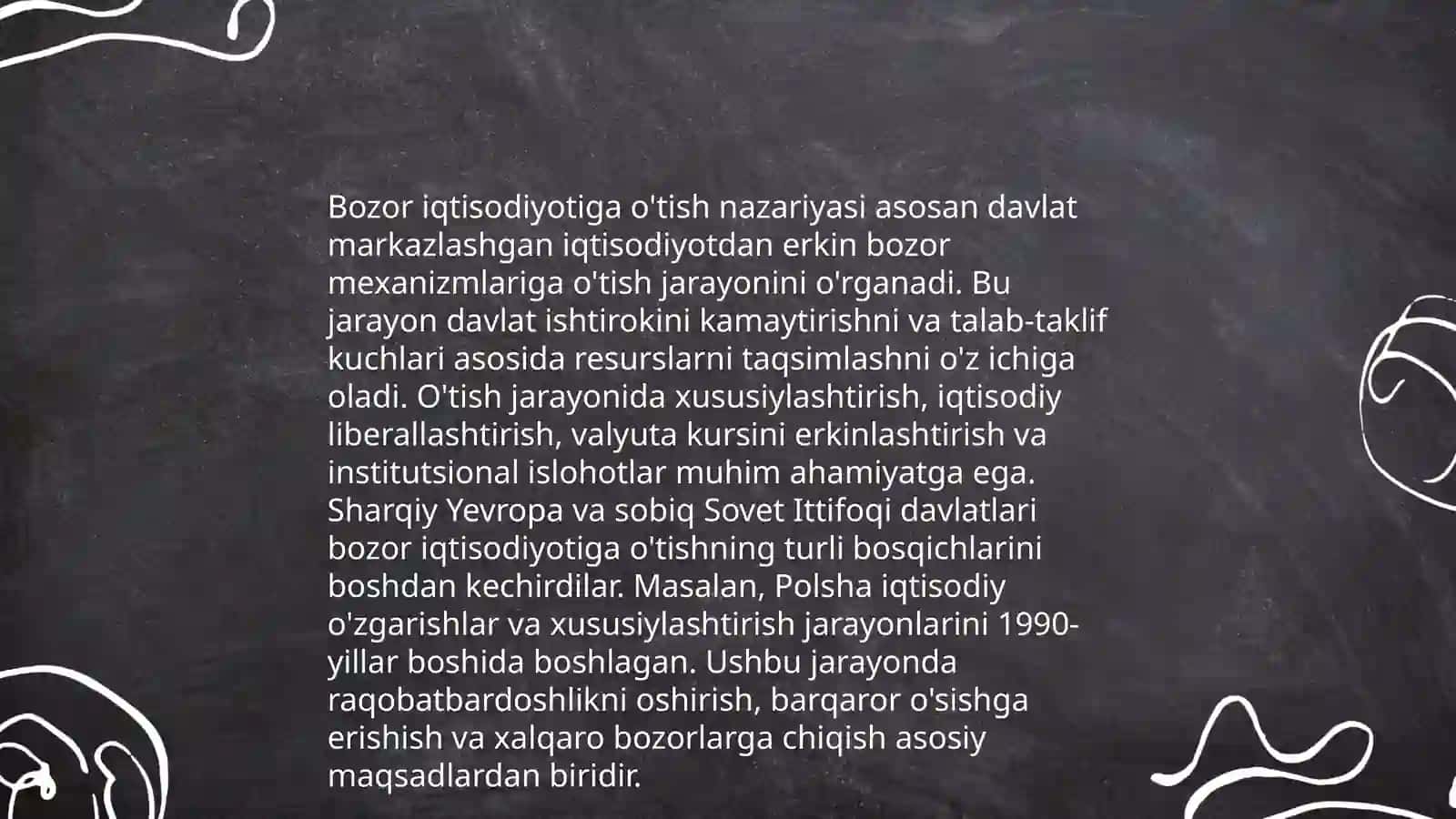 Bozor iqtisodiyotiga otish davri va uning o'zbekistondagi xususiyatlari 3